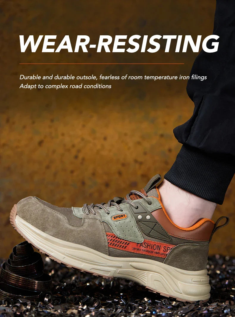 Anti-Puncture Work Shoe For Man  breathable Safety Work Sneakers with iron Toe Indestructible shoes Breathable Work Boots