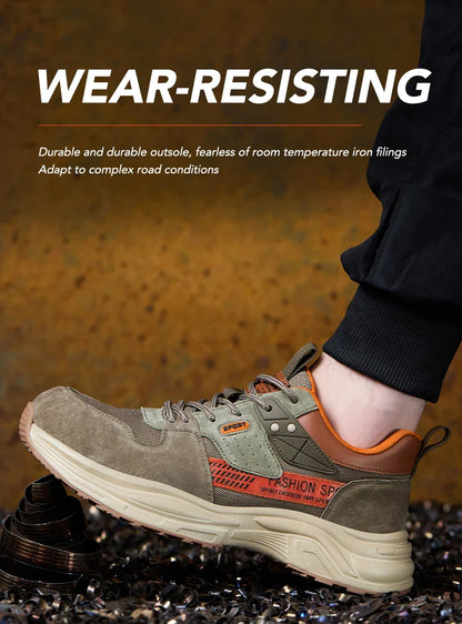 Anti-Puncture Work Shoe For Man  breathable Safety Work Sneakers with iron Toe Indestructible shoes Breathable Work Boots