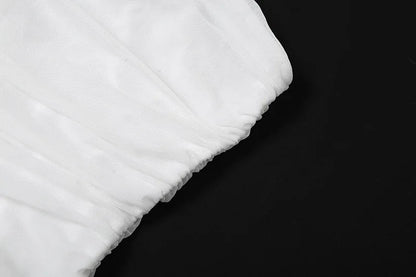 2025 Spring New Solid Color Sweet Gentle Cute All-match High Street Travel Sexy Cool Women Chest Wrap Ruched Tassel Vest