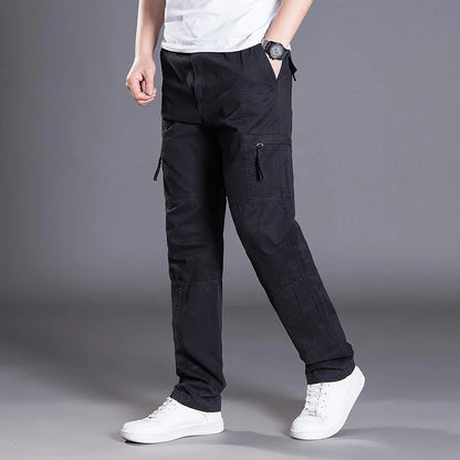 Mens Cargo Work Pants Ripstop Tactical Pants Elastic WaistWaist Hiking Pants Casual Cotton Jogger Outdoor Trousers