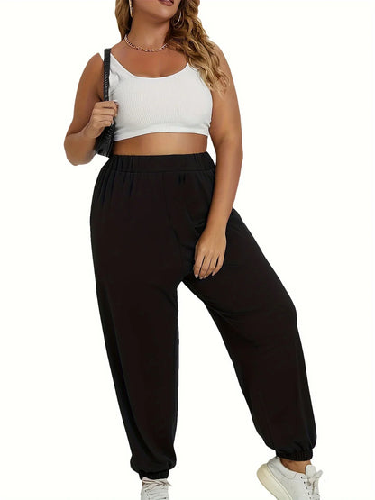 Women's plus size knitted fabric casual paragraph leggings
