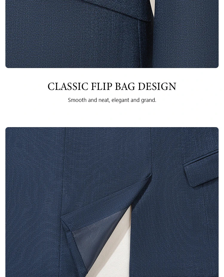 High-end Brand Formal Business Men's Suits Single Breasted Solid Color Slim Fit Suit wedding three-piece