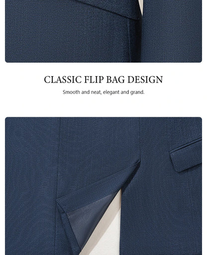 High-end Brand Formal Business Men's Suits Single Breasted Solid Color Slim Fit Suit wedding three-piece