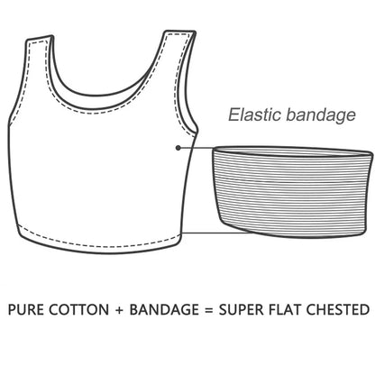 Women Tomboy Trans Elastic Chest Binder Breathable Cotton Slim Fit Tank Top
