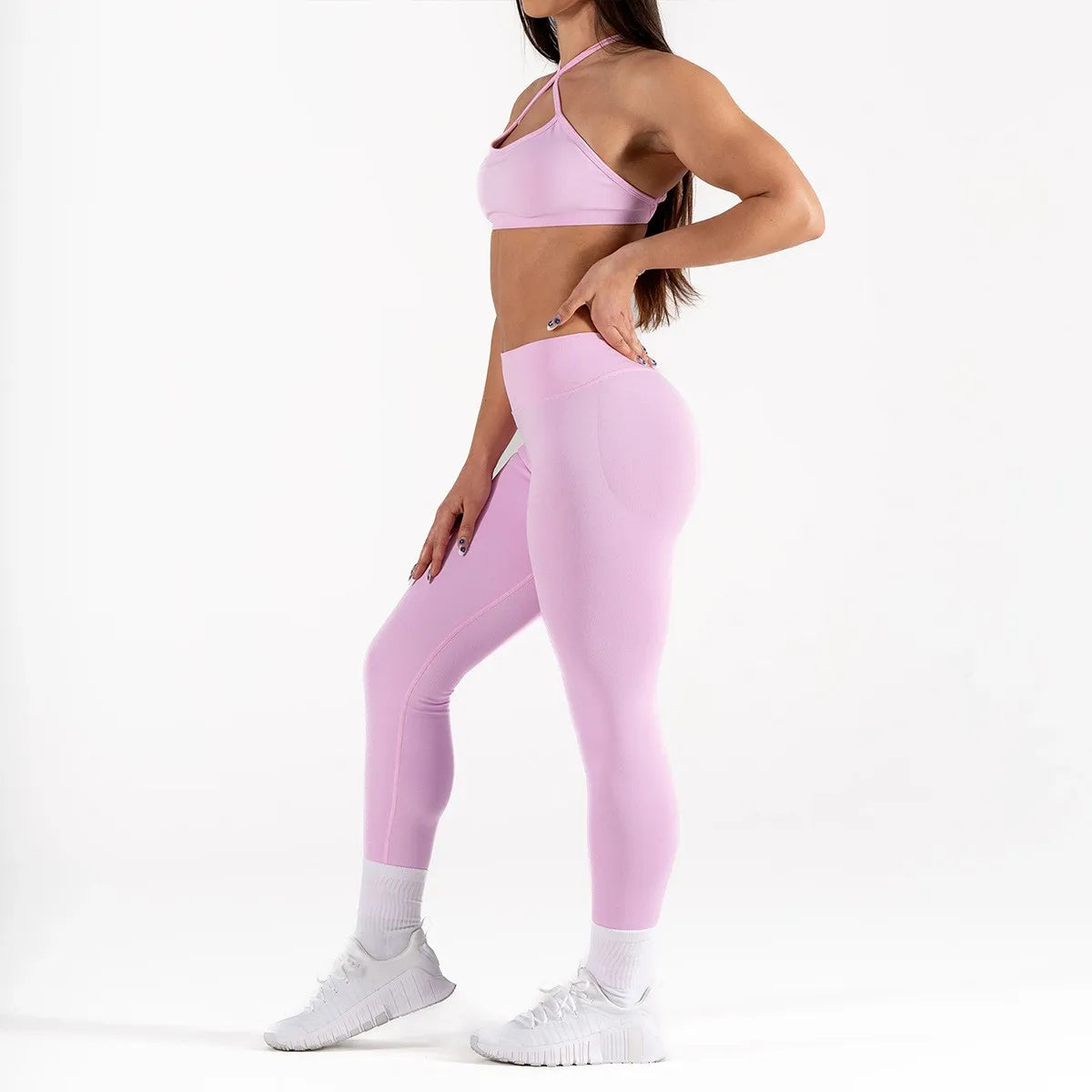 Women's Seamless High-Waisted Gym Legging And Padded Tank Top Workout Fitness Sport Bras Suit Yoga Set Fitness Gym Clothing