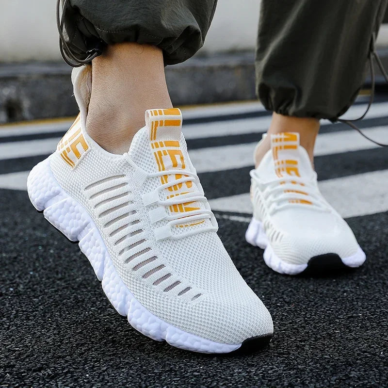 Tênis Masculino de Verão Leve Respirável em Tela para Uso Casual ao Ar Livre Moda Esportiva Treino Frete Grátis