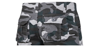 Men's Camo Shorts Summer Casual Half Pants Camouflage Outdoor Sports Short Pants Side Pocket Cotton Breathable Shorts