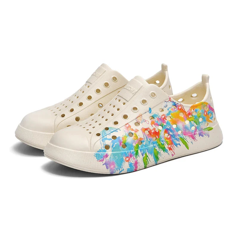 Cartoon Printing Boys Barefoot Shoes Summer Beach Non-slip Comfortable Kids Shoes Cute Closed Toe Breathable Girls Sandals