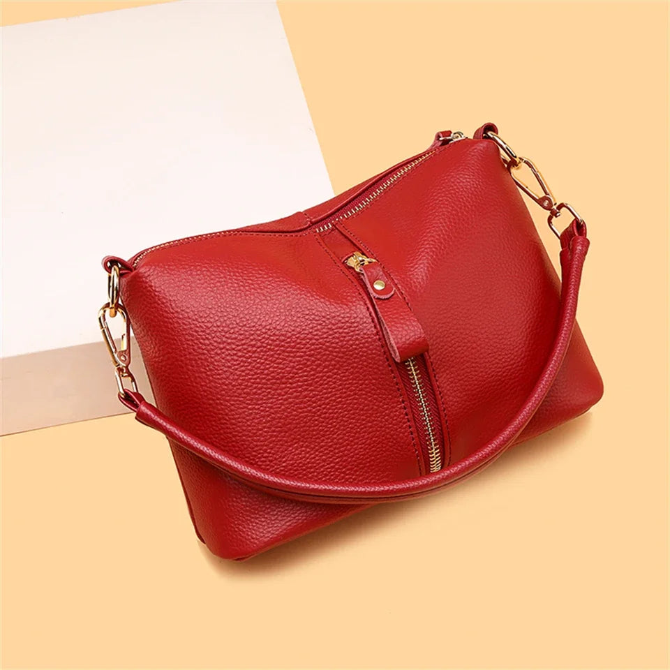High Quality Genuine Leather Women Tote Bag Luxury Soft Cowhide Ladies Shoulder Crossbody Bags 2024 Fashion Female Messenger Sac