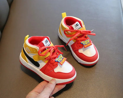 Fashion Children Sneakers Outdoor Non-Slip Boy Girl Casual Board Footwear Colorful High-top Kid Running Sports Leisure Shoes