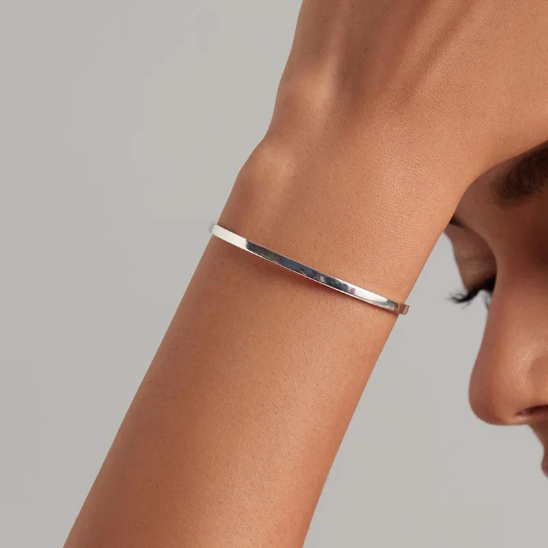 Engrave Courage Bangle "Nothing is impossible" Fashion Hot Sale 925 Sterling Silver Jewelry for Man and Women SCB160