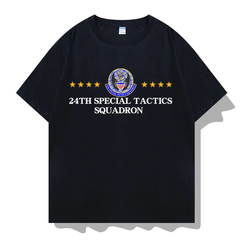 USA United States 24th Special Operations Squadron 24th STS Short-Sleeved T-Shirt Casual Pure Cotton T-Shirt Cultural Shirt Tops