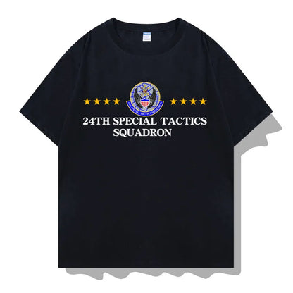 USA United States 24th Special Operations Squadron 24th STS Short-Sleeved T-Shirt Casual Pure Cotton T-Shirt Cultural Shirt Tops