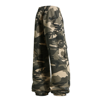 Men's  Camouflage Cargo Pants Sweatpants Outdoor Bunched Long Trousers  Casual Autumn Multi-Pocket Durable Workwear Male Trouser