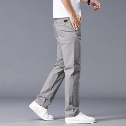 Brand Autumn New Stretch Men Casual Pants Straight Business Dress Formal Trousers Work Fashion Male Comfort Pants