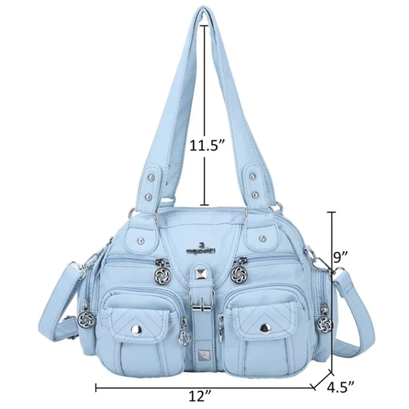 Vintage Women Handbags Satchel Top-handle Handbag PU Shoulder Bag Dumpling Pack Give Gifts Shoulder Bags Phone Money Pack