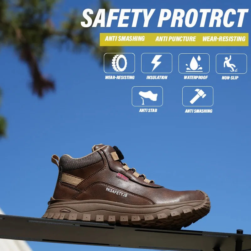 The New Fashionable Men's Insulated 6KV Safety Shoes Are Waterproof  Puncture  Slip Resistant  Comfortable and Breathable