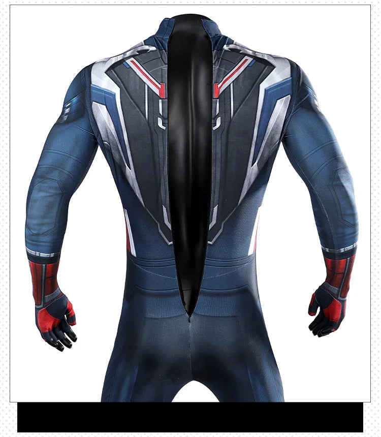 New Superhero Captain Steve Rogers Cosplay Costume Jumpsuit Adult Men Halloween Comic Con Outfit Custom Made Superhero Suit