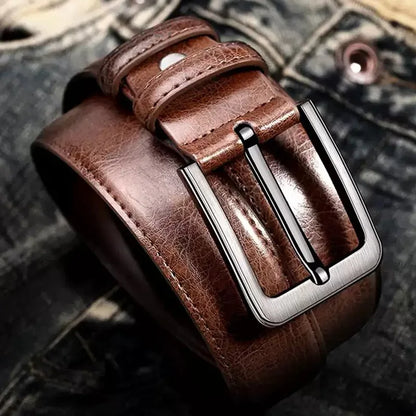 High-quality genuine leather men's belt with buckle, casual and business belt, masculine design, fashion novelty 2