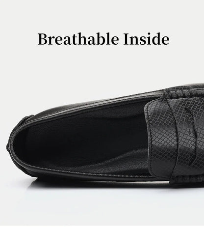 Mocassins Masculinos de Couro Azul de Luxo Moda Casual Confortável para Homens Designer Sapatos Slip-on Planos Masculinos zapatos hombre