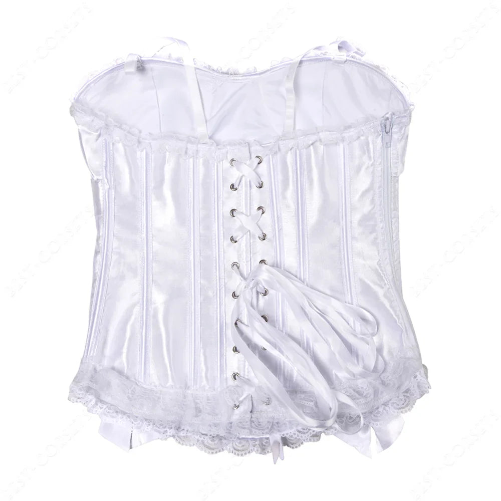 Women Corset Top With Straps Bustier Pink Lace Corset Overbust Tank Tops Thin Straps Sexy Green Corset for Women