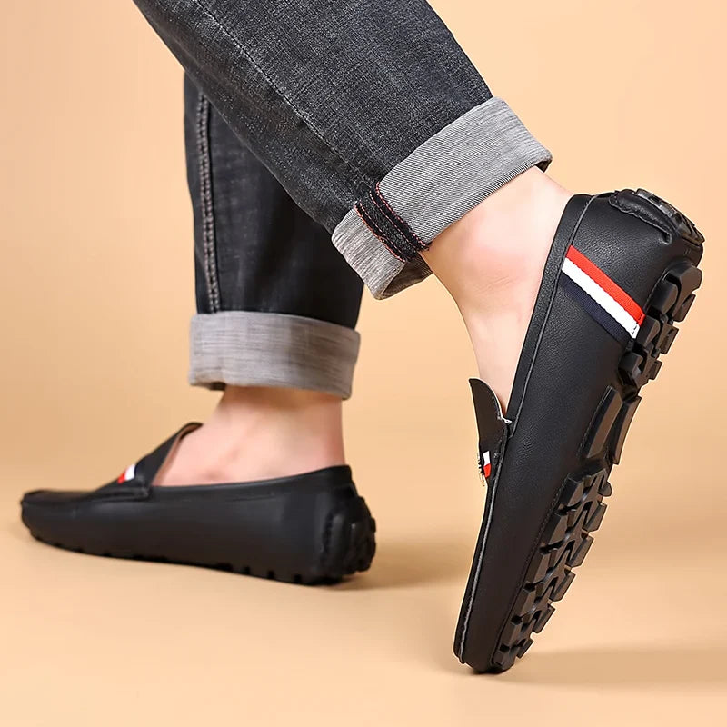 Loafers Men Casual PU Leather Loafers Mens Shoes Italian Comfortable Moccasins Luxury Formal Slip on Driving Shoes for Men