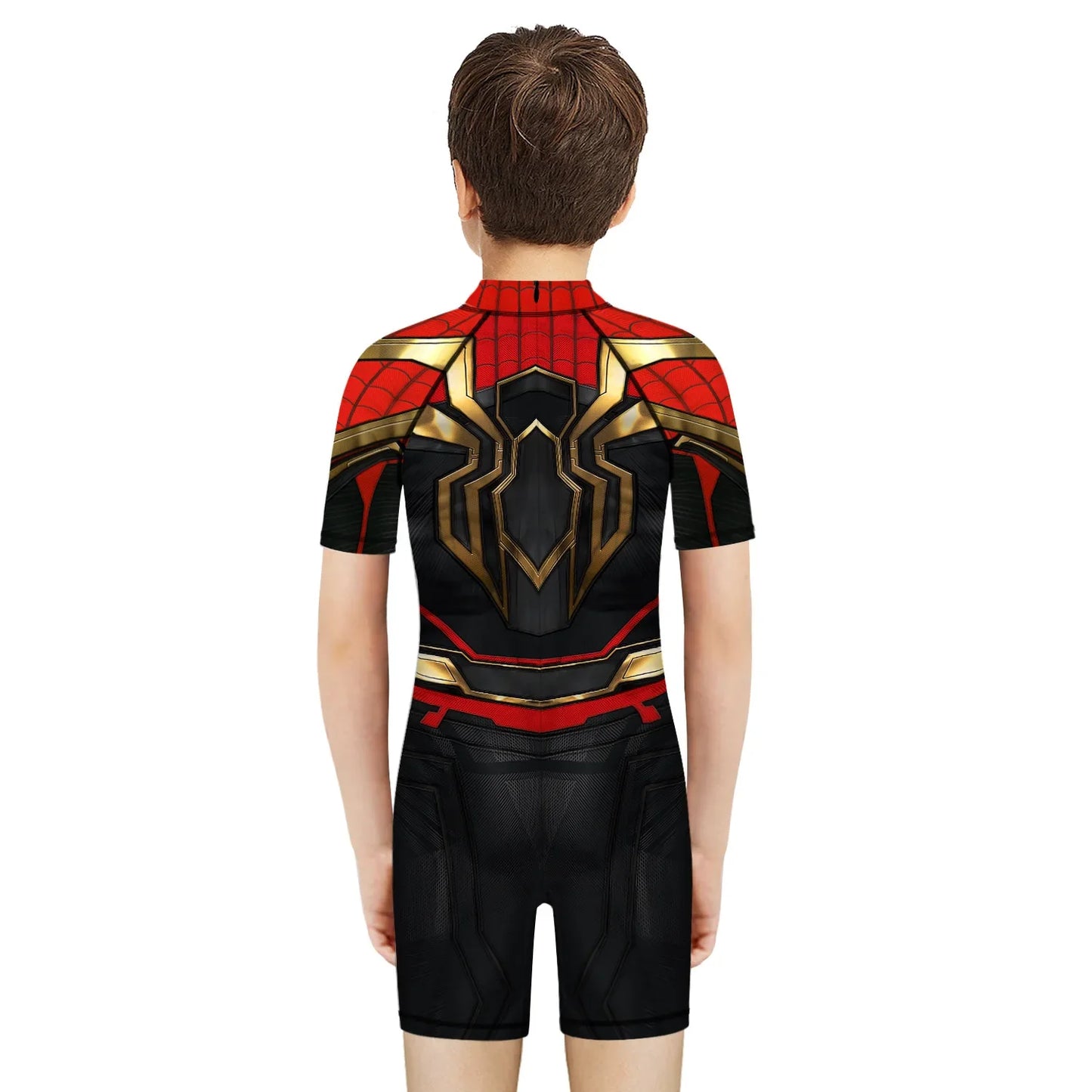 Children One Pieces Swimsuit Superhero 3D Print Playsuit Child Short Sleeve Swimwear Beach Bathing Suit Swim Wear For Boys Girls