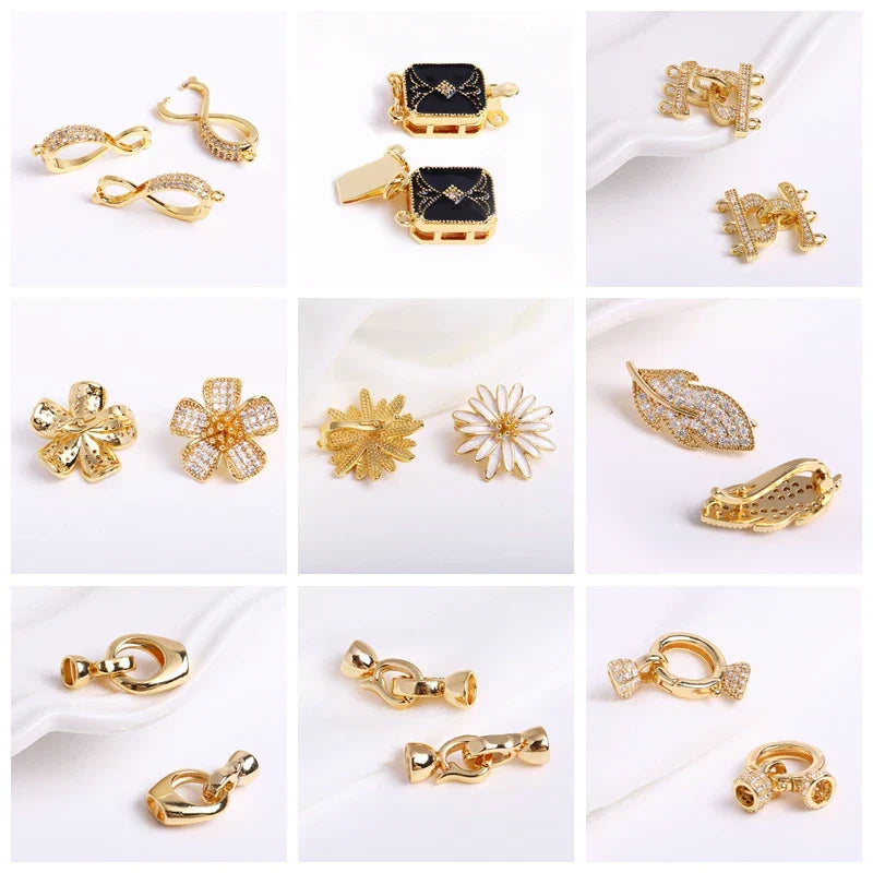14K Gold Plated Brass Earrings Hooks Round Hoop Earrings,Earring Fixtures,Fasteners For Earrings,DIY Earring Making Accessories