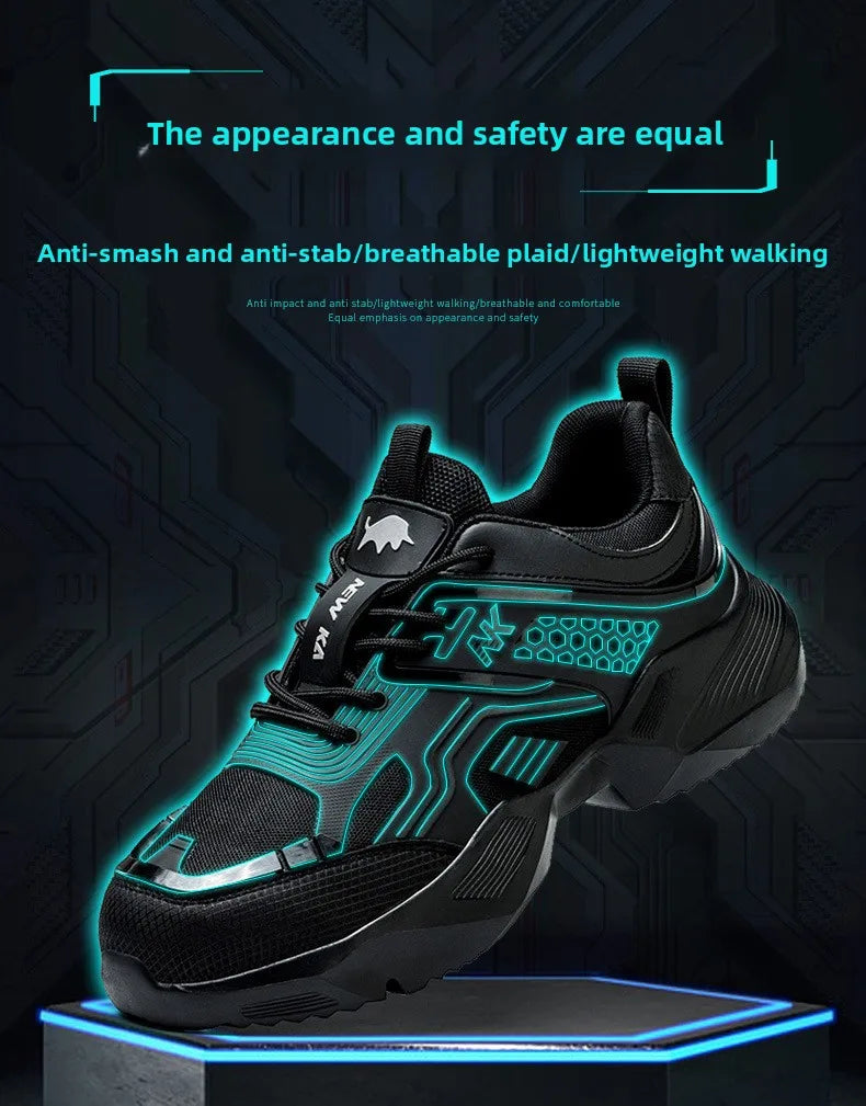 Labor Protection Shoes Are Lightweight Odor Resistant Breathable Smash Resistant Puncture Resistant Wear-resistant Safe for Work