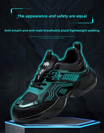 Labor Protection Shoes Are Lightweight Odor Resistant Breathable Smash Resistant Puncture Resistant Wear-resistant Safe for Work
