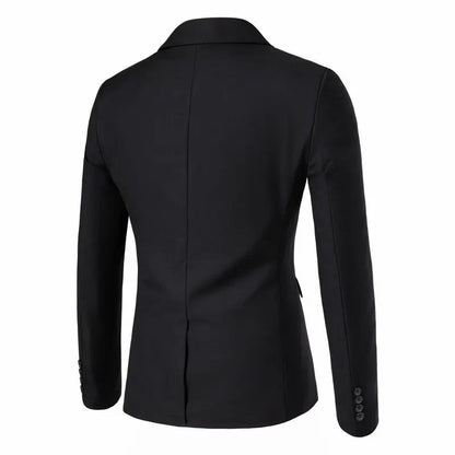 Suit Men's (Blazer+ Vest + Trousers) Fashionable Business Solid-color Wedding British-style Workwear, Casual Performance Suit