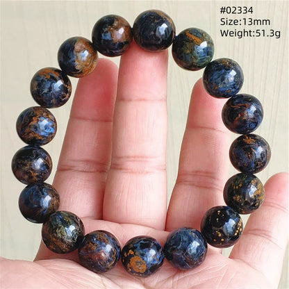 Natural Blue Pietersite Bracelet Women Men Beads Round Beads Chatoyant Cat Eye Fire Pietersite Namibia AAAAAA
