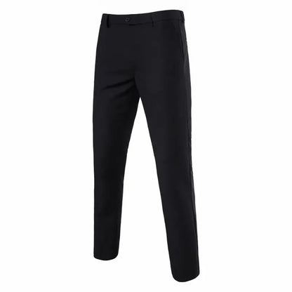 Suit Men's (Blazer+ Vest + Trousers) Fashionable Business Solid-color Wedding British-style Workwear, Casual Performance Suit