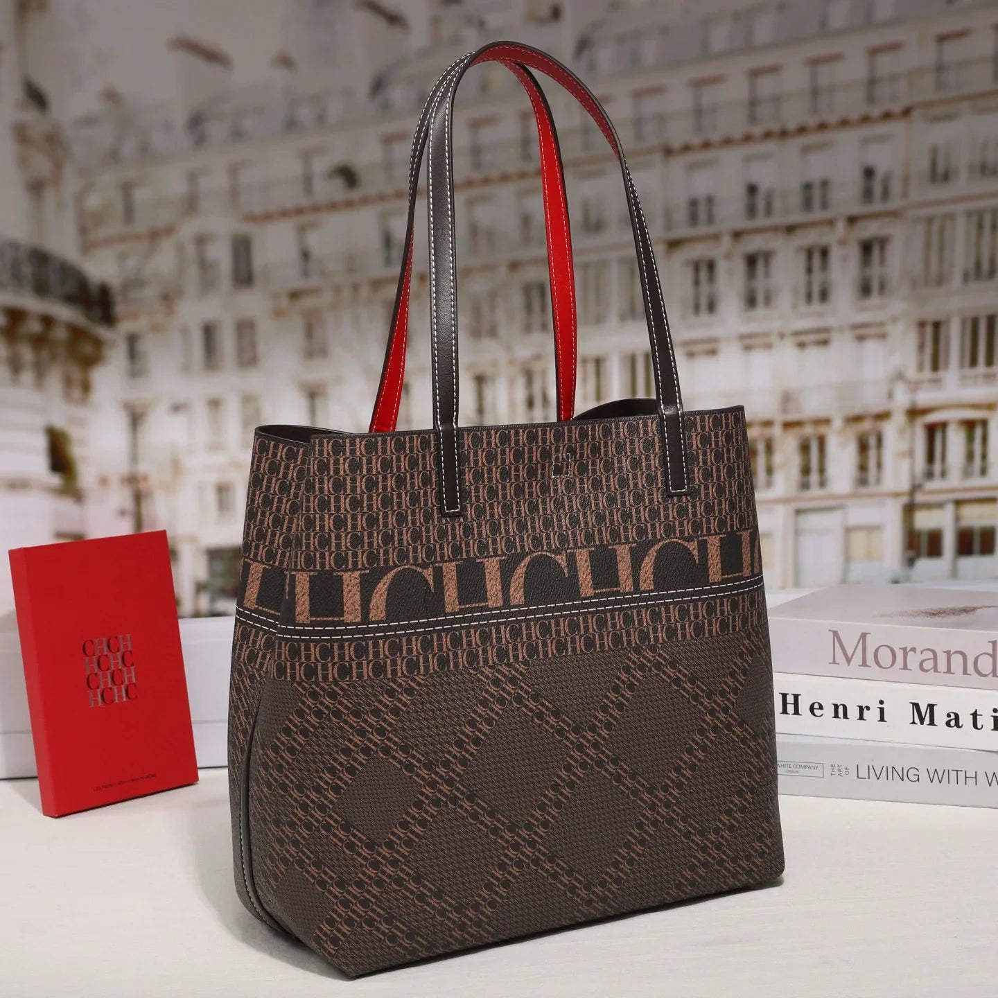 Classic Full Print Pattern Mother And Child Tote Bag For Women 2026 New Light Luxury Large Capacity Commuter Handbag
