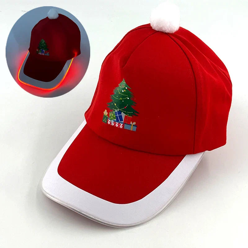 Hot LED Light Up Baseball Cap Neon Colorful Glowing Adjustable Sun Hats For Women Men Night Running Caps Travel Supplies