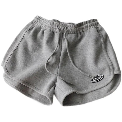 Women Casual Drawstring Sports Shorts Summer Thin High Waist Yoga A-line Shorts Loose Women Running Straight Trousers
