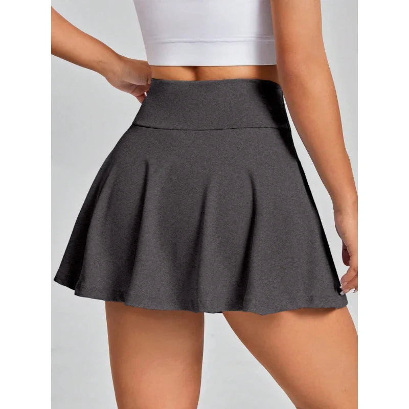 Women's Half-Body Skirt Summer Holiday Style Solid Colour Pleated Skirt High Waist Knitted Milk Silk Fabric Half Body Skirt