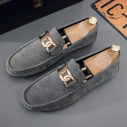 Fashion Suede Men Casual Shoes  Breathable Comfort Slip-on Mens Driving Shoes Luxury Brand Men Loafers Mens Lazy Shoes Moccasin