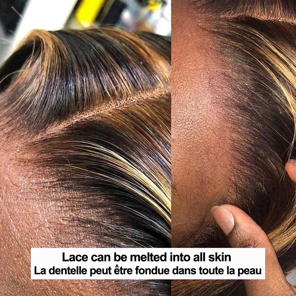 Highlight Wig 13x6 Hd Lace Frontal Wig Natural Hairline PrePlucked 30 Inch 13x4 Honey Blonde Straight Lace Front Wigs Human Hair