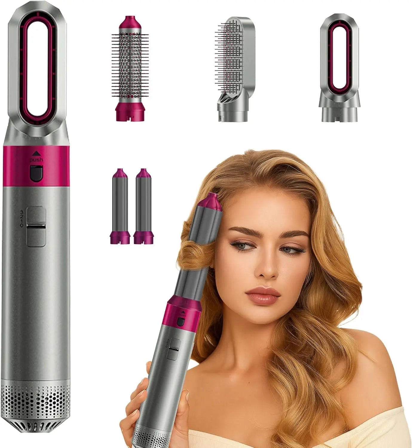 Multi-Functional 5-In-1 Curling And Straightening Comb Hair Accessories Styling Tools And Equipment Hair Dryer For Dyso Gift