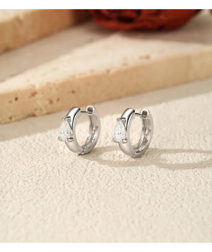 Water Drop D Color Moissanite Neutral Ear Buckle 925 Sterling Sliver Sparkling Hoop Earrings For Women Fine Jewelry