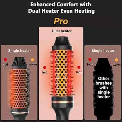 Thermal Brush Styling Comb Electric Fast Heating Anti Scald 3 in 1 Straightener Heated Brush Professional Hair Styling Brush