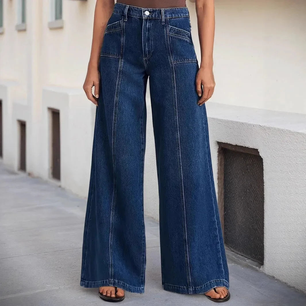 Loose Wide Leg Jeans Comfortable Elastic High Quality Casual Straight Leg Trousers