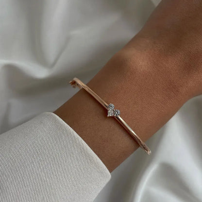 Moissanite Bangles Elegant Women Diamond Solid s925 Silver GRA Certified Dainty Bracelet Fine Jewelry for 17-18cm Wrist