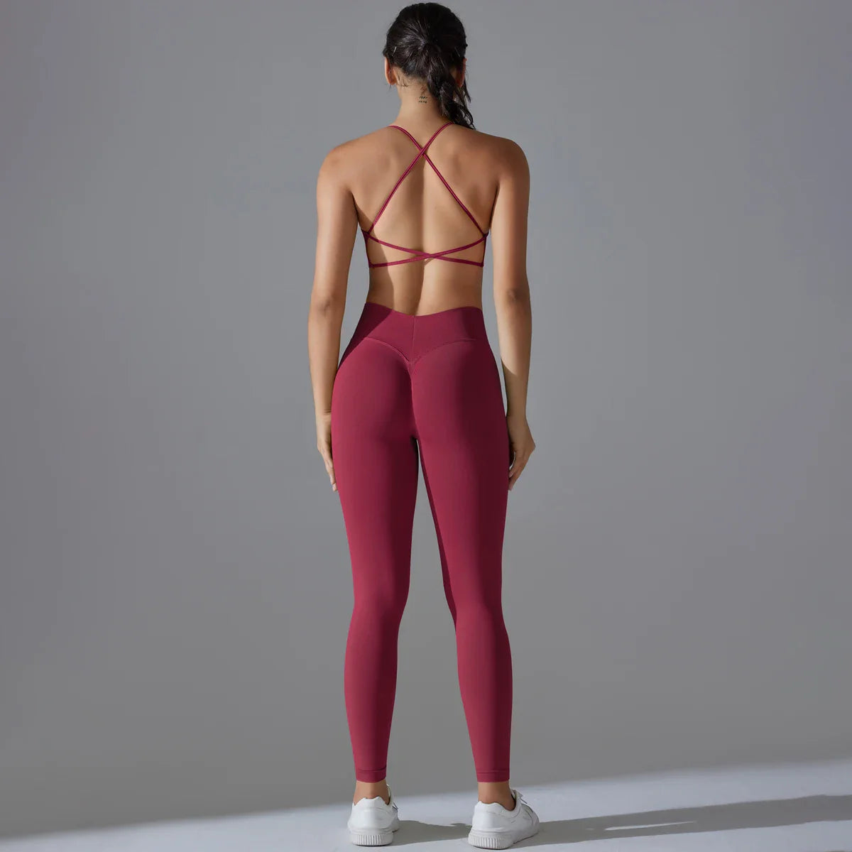 Ribbed Set Woman 2 Piece Seamless Yoga Set Gym Wear Push Up Sports Bra Leggings For Women Workout Outfit Sportswear Tracksuit