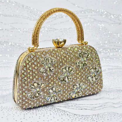 Conjunto de Sapatos de Festa Roxo de Salto Alto e Bolsa de Strass Feminino - Estilo de Casamento Design Italiano