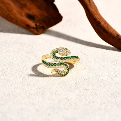 Full Moissanite Ring Snake Shaped DVVS1 Color Diamond  925 Sterling Silver For Women Men Wedding Rings Party Certified