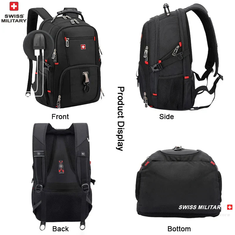 Fashion Travel Multifunction Large Capacity Male Bag Usb Charging Waterproof 23 inch Laptop Backpack Men Mochila