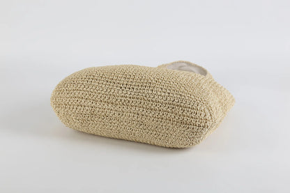 2023 Fashion Rattan Women Shoulder Bags Wikcer Woven Female Handbags Large Capacity Summer Beach Straw Bags Casual Tote Purses