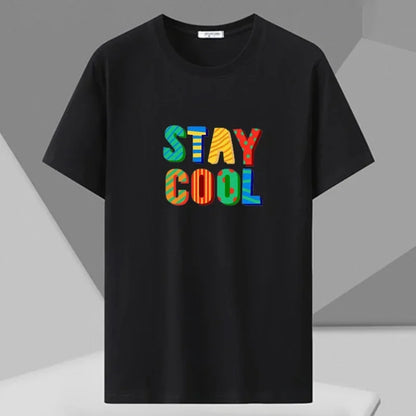 Men's Printed T-shirt Plus Size Black Tops 110-180kg 5XL 6XL 7XL 100% Cotton Loose Oversized Tees Big Size Men Clothing 티셔츠